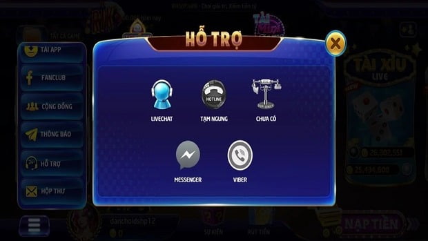 Liên hệ hỗ trợ Rikvip mọi vấn đề nạp rút chơi game