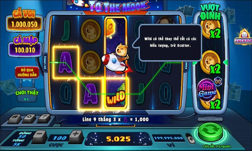 Quay hũ Slot To The Moon cực đã tại cổng game Rikvip