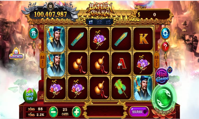 Quay hũ Slot Bát Tiên Quá Hải cực đã tại cổng game Rikvip