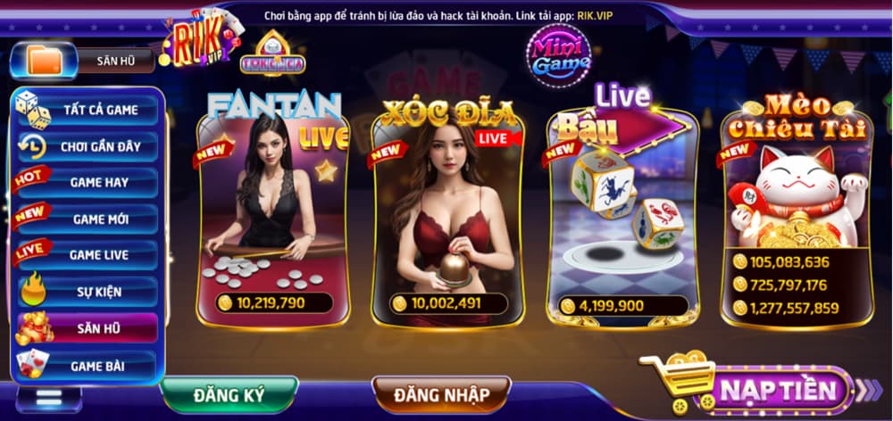 Game bài Rikvip đặc sắc khiến người chơi không thể rời mắt